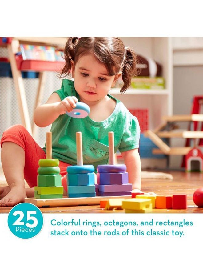 لعبة التكديس للأطفال حديثي المشي بتصميم أشكال هندسية - Image 2